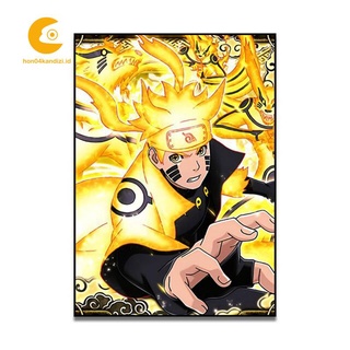 Bộ tranh đính đá tự làm họa tiết Uzumaki Naruto dành cho gia đình
