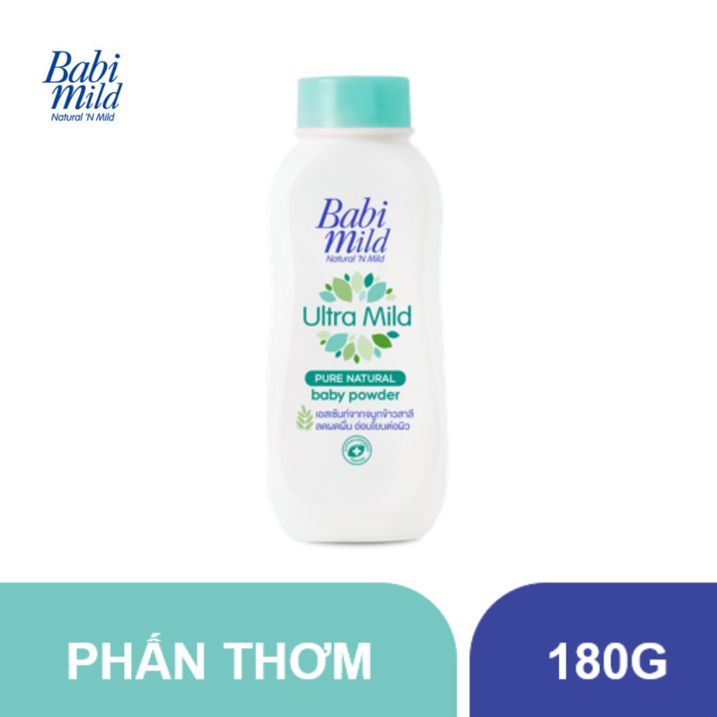 Phấn thơm trẻ em Babi Mild - Pure Natural chai 180g - 100961730