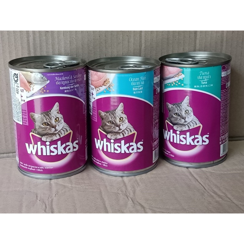 PATE WHISKAS LON 400gr cho mèo, thức ăn cho mèo