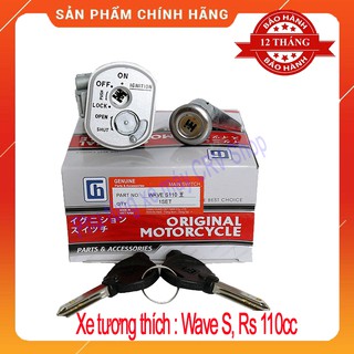 Ổ Khóa 6 Cạnh Xe Máy Wave RS 110cc Wave S 110cc Khóa Chất Lượng Cao Bảo Hành 12Tháng