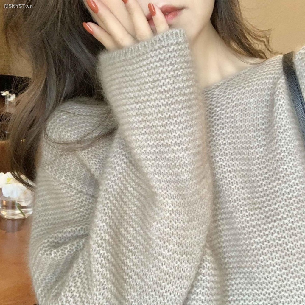 Áo len cashmere mùa thu thiết kế mới phong cách Pháp 2021