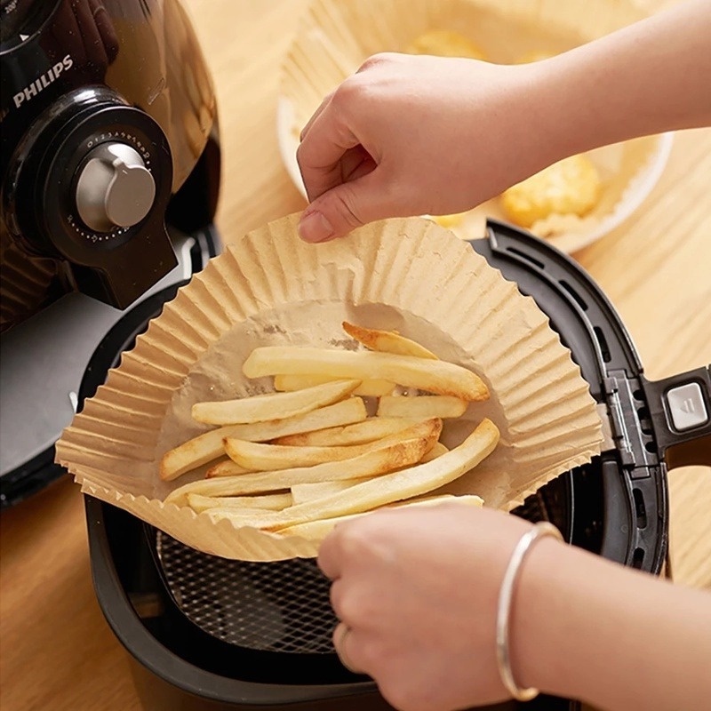 Set 100 Giấy Lót Nồi Nướng BBQ Chống Dính Dùng Một Lần Dài 20cm