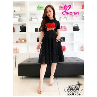 Set đầm xòe ren
