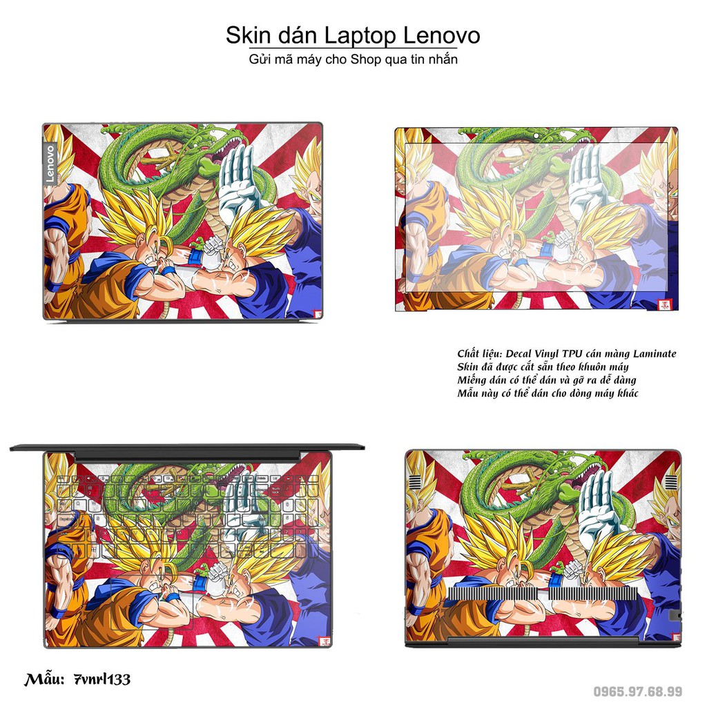 Skin dán Laptop Lenovo in hình Dragon Ball _nhiều mẫu 2 (inbox mã máy cho Shop)