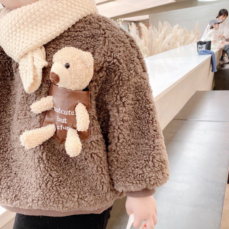 Áo Nỉ Dài Tay Có Mũ Thời Trang Hàn Cho Bé Gái 2020