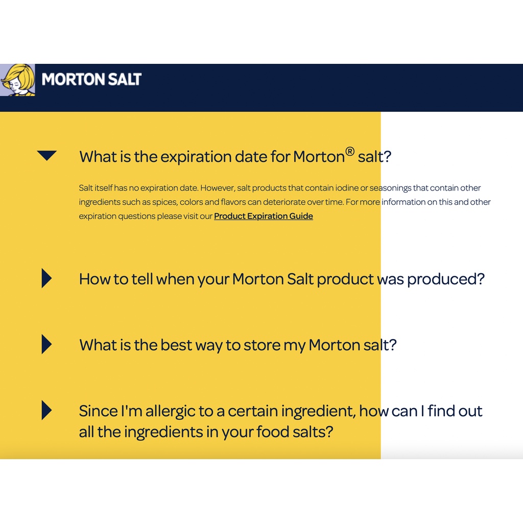 MUỐI KHÔNG CHỨA I-ỐT Morton Table Salt, Non-Iodized 737g