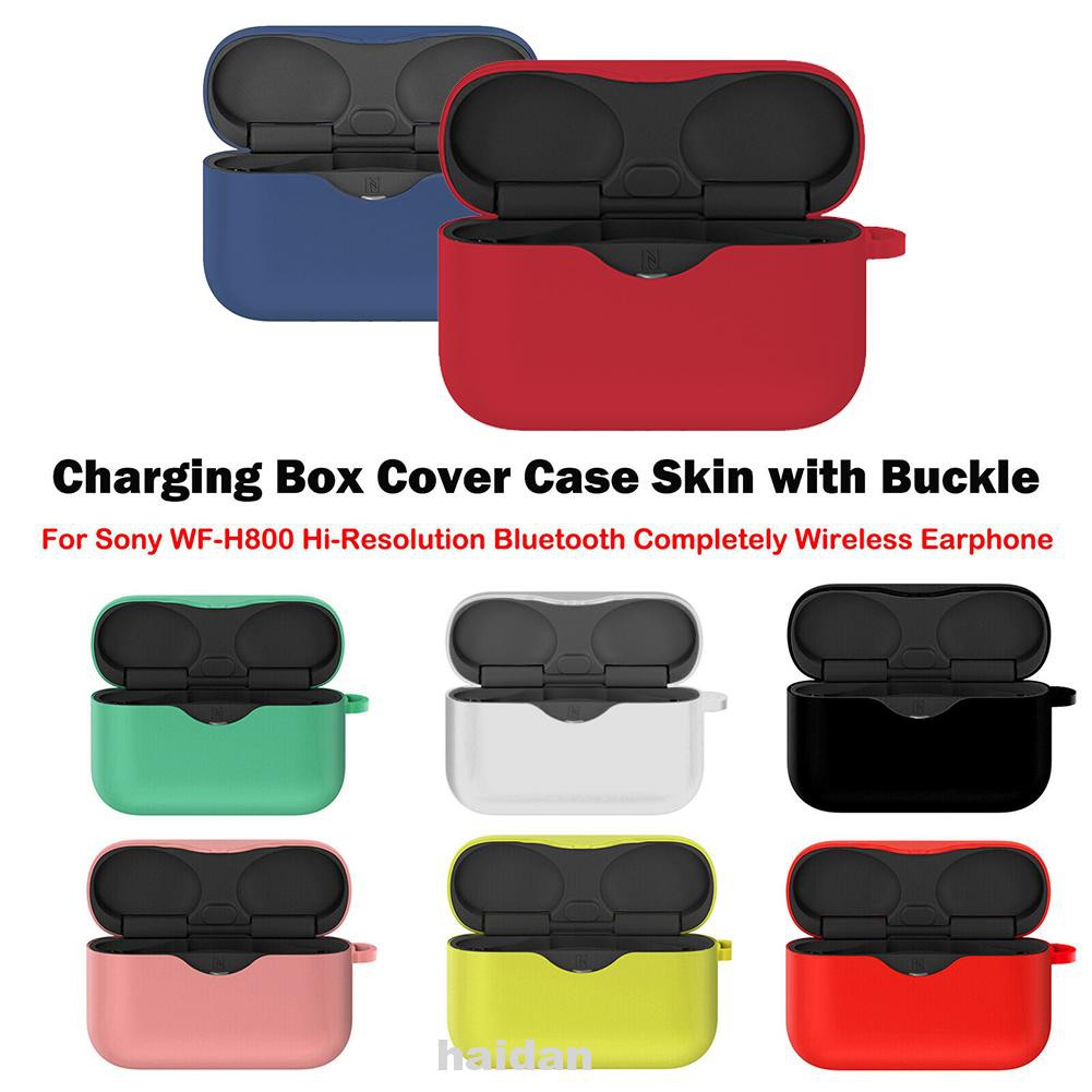 Bluetooth Earphone Case No Fingerprint Non Slip Wear Resistant Soft Silicone Anti Scratch With Buckle For Sony WF H800