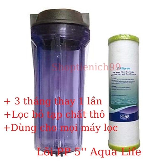 Lõi Số 1 Aqua Life 2 Đầu Bịt Lõi lọc nước số 1/ Lõi Lọc Nước PP10’’ Dùng Cho Các Loại Máy R/O.