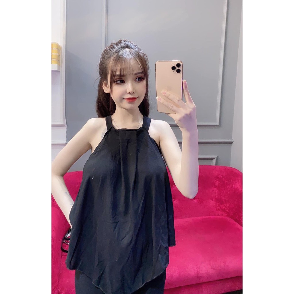 set yếm trơn chất đũi mềm mát