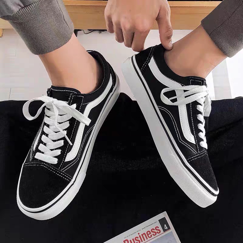 Giày sneaker Vans đen vault Hot trend nam nữ, Giày thể thao Van đen dùng đi học,tập gym,chạy bộ