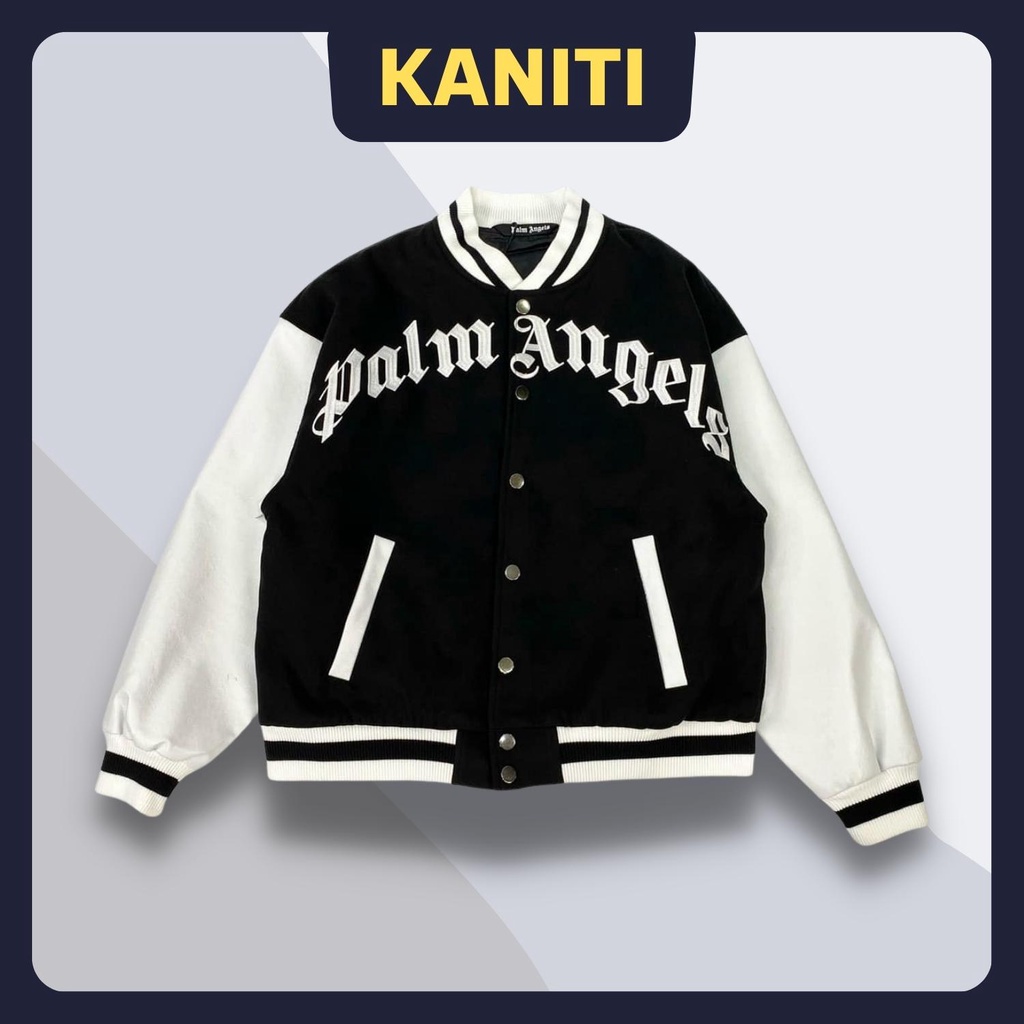 Áo Khoác Bomber Nam Nữ Thu Đông 2022, Áo Jacket Cúc Bấm Tay Trắng Mùa Đông In Chữ - AK27