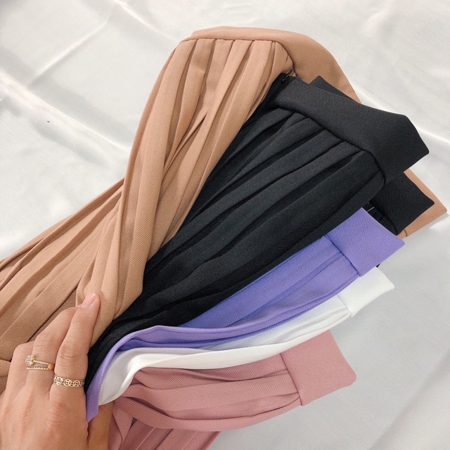 Chân váy dáng dài xếp ly ulzzang, chân váy maxi nữ tính - Colory