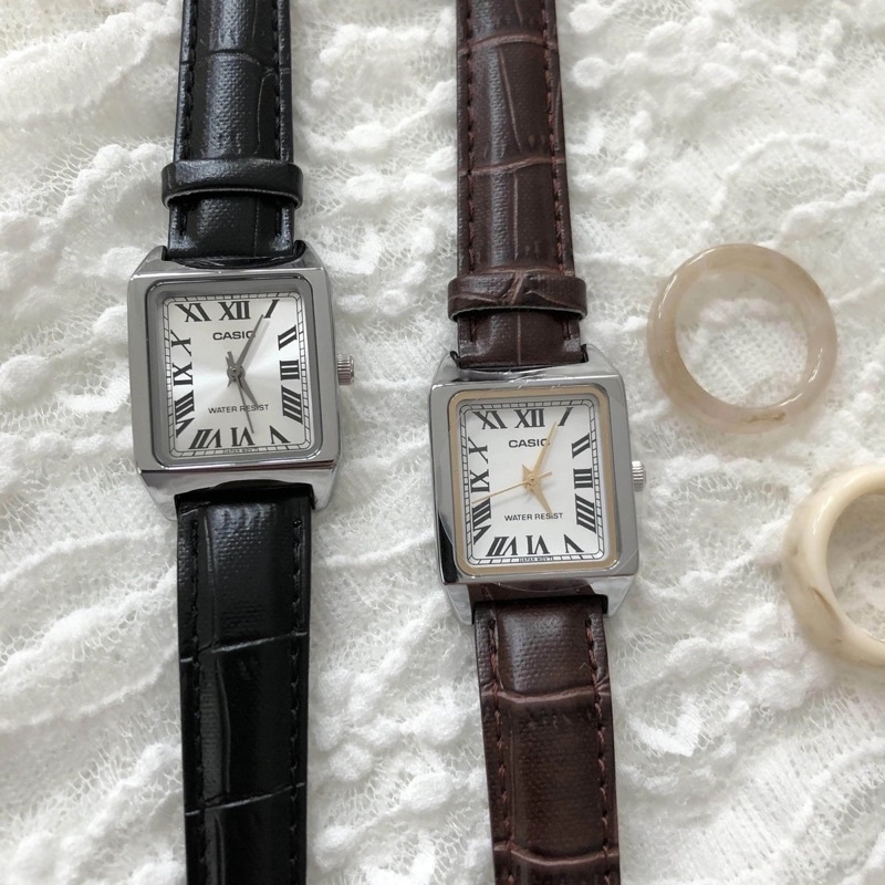 Đồng hồ Nữ Casio LTP-V007L, đồng hồ chính hãng, mặt hình chữ nhật - kính Khoáng - Size nhỏ mini 22mm