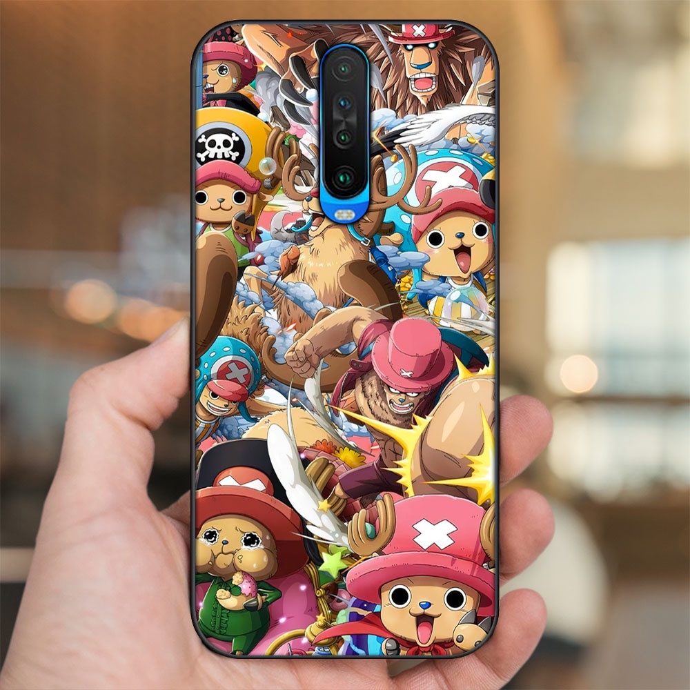 Ốp lưng Xiaomi K30 viền đen in hình Chopper One Piece Đảo Hải Tặc