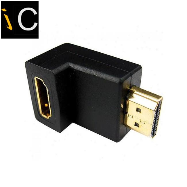 Đầu nối HDMI 1 đầu đực 1 đầu cái bẻ 90 độ