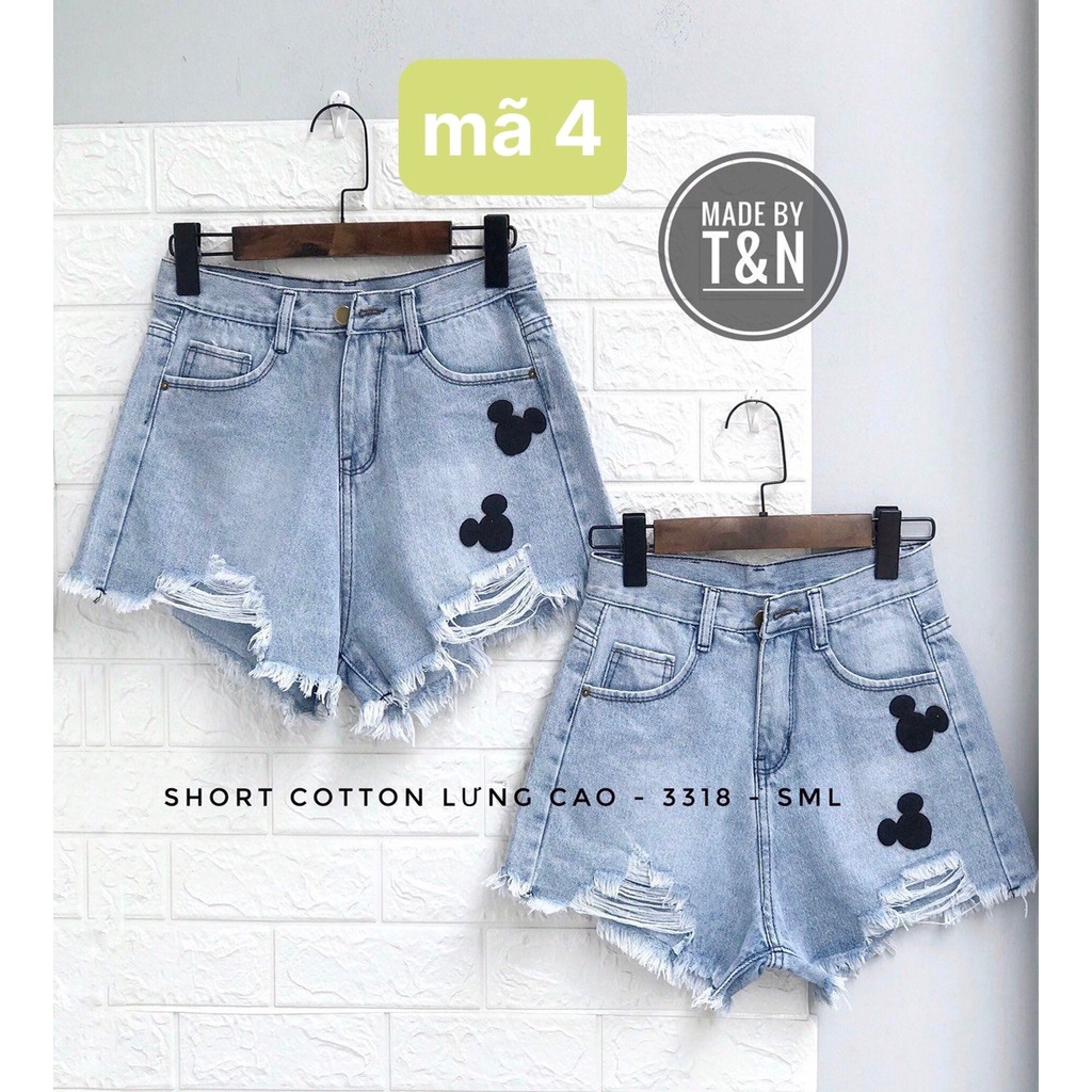 QUẦN SHORT JEAN NỮ, Quần Bò cạp cao lưng siêu cao giá rẽ. Sooc đùi mẫu trơn và rách siêu mát mùa hè [HÌNH TỰ CHỤP] | BigBuy360 - bigbuy360.vn
