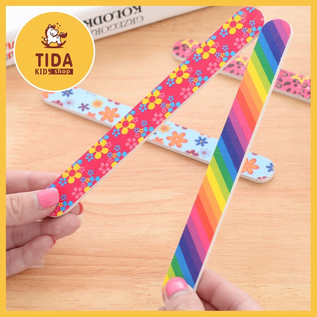 Dũa Móng Tay ⚡ HOT TREND ⚡Dũa Móng Tay Mini Hình Hoa Văn Xinh Xắn, Bền Đẹp, Đồ Gia Dụng TiDa Kids Shop