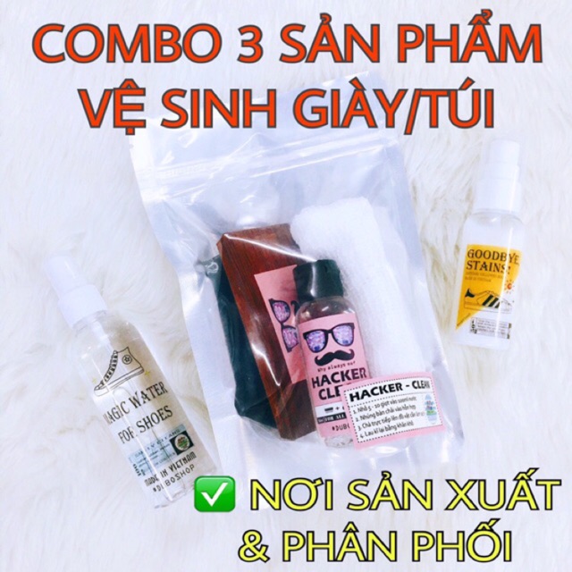 Combo 3 Sản phẩm Vệ Sinh Giày