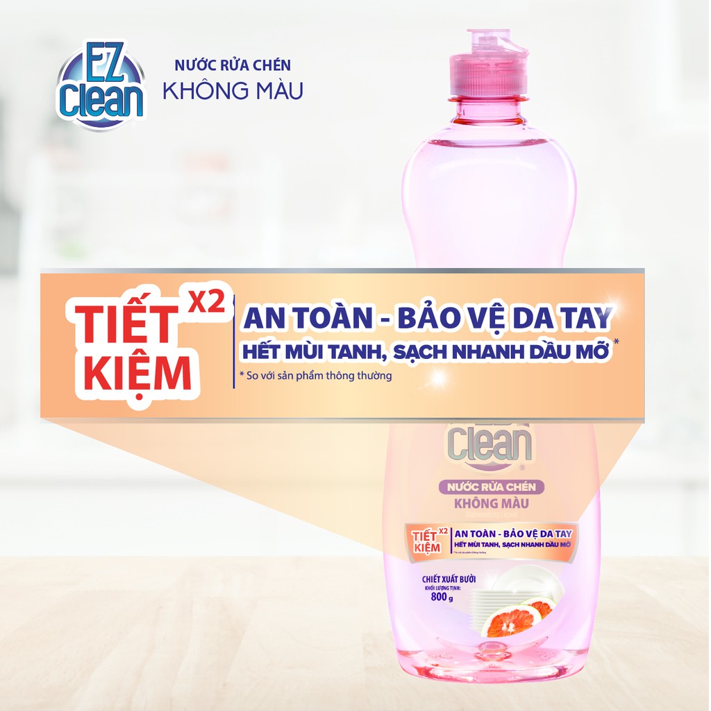 Nước rửa chén EZ CLEAN Hương Bưởi 800g