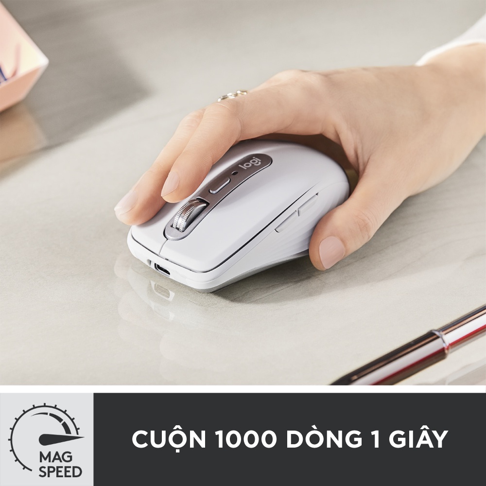 [ELLOGI12 giảm 5%]Chuột không dây bluetooth Logitech MX Anywhere 3 - Nhỏ gọn,có bản cho Mac, cuộn siêu nhanh, sạc nhanh