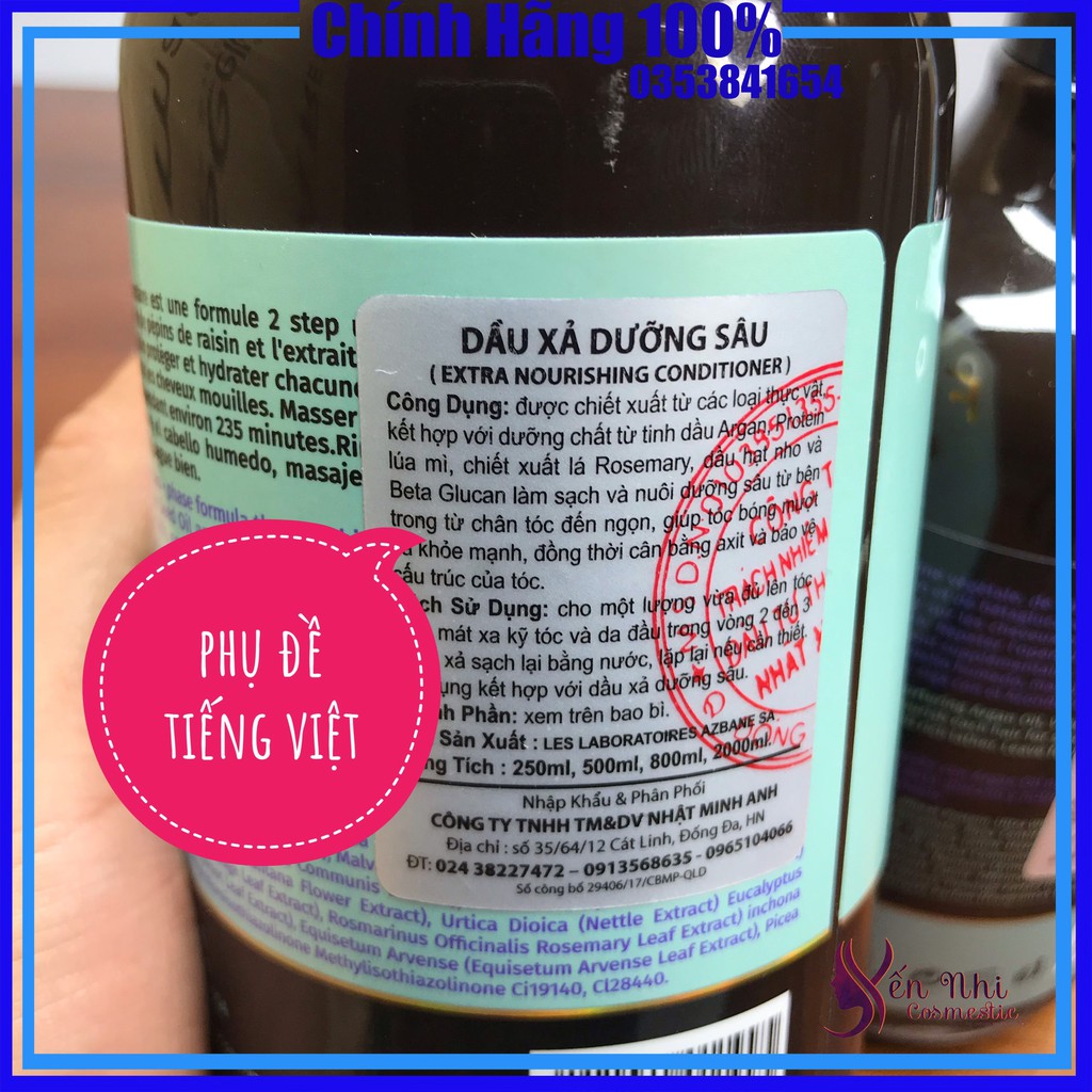 Dầu gội Fraicheur dưỡng sâu, phục hồi, dưỡng ẩm, cho tóc hư tổn do uốn nhuộm ép 500ml