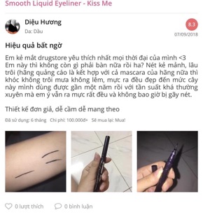 Set mascara kiss me + kẻ mắt