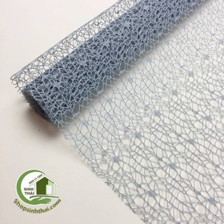Giấy lưới gói hoa, gói quà màu xám - giấy lưới nhện khổ 50cm - chọn kích thước
