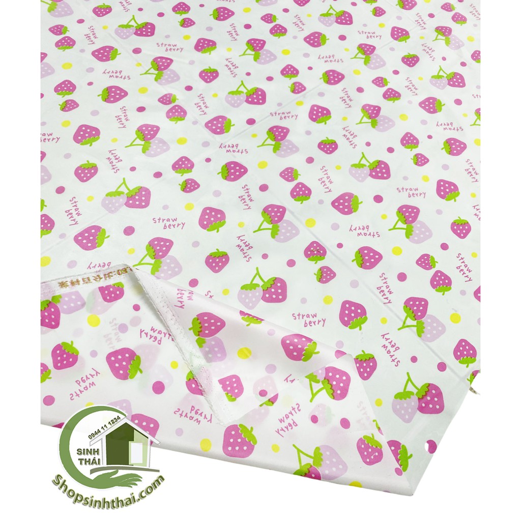 Vải lót hình trái dâu, vải may lót ba lô, túi xách