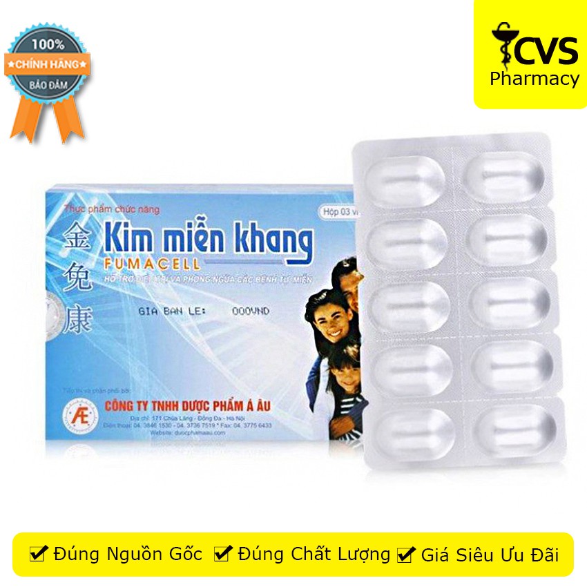 Kim Miễn Khang - Hiệu quả cho người bị Lupus ban đỏ và vẩy nến- Hộp 3 vỉ x 10 viên - cvspharmacy