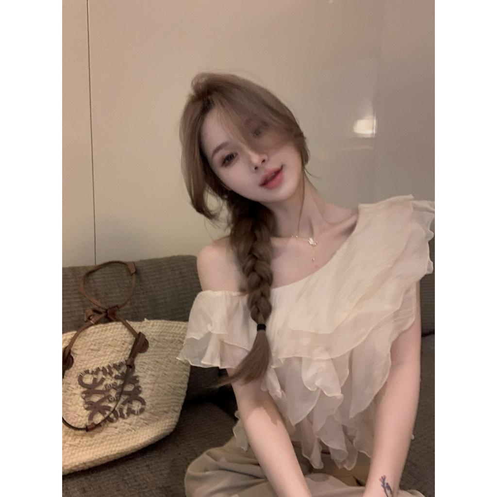 【COLORBLLIND】Set Áo Trễ Vai + Quần Dài Ống Rộng Cho Thú Cưng