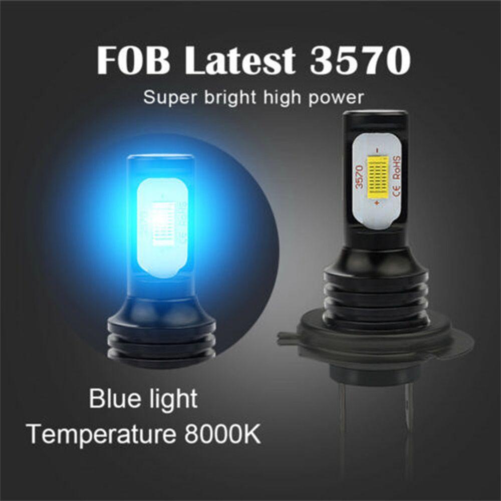 Bộ 2 Bóng Đèn Sương Mù Siêu Sáng 80W 3570 CSP Màu Trắng / Vàng / Xanh Dương H7 DRL Dành Cho Ô Tô