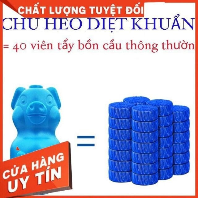 [ XẢ KHO] Lọ thả bồn cầu hình con lợn khử mùi hôi diệt vi khuẩn có hại