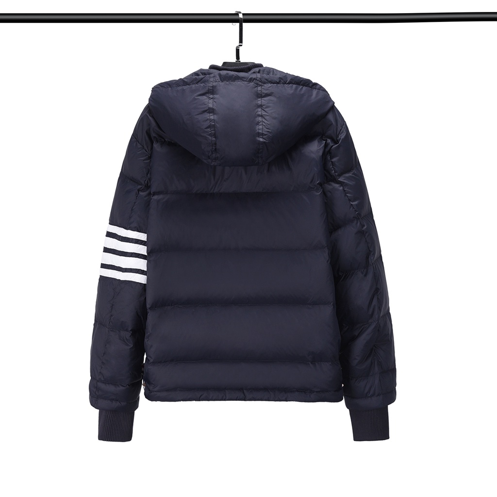 Áo khoác lông vũ nam cao cấp có nón Thom Brow.ne 4-Bar 8892 Áo phao nam thiết kế tay áo kẻ sọc cực sang trọng