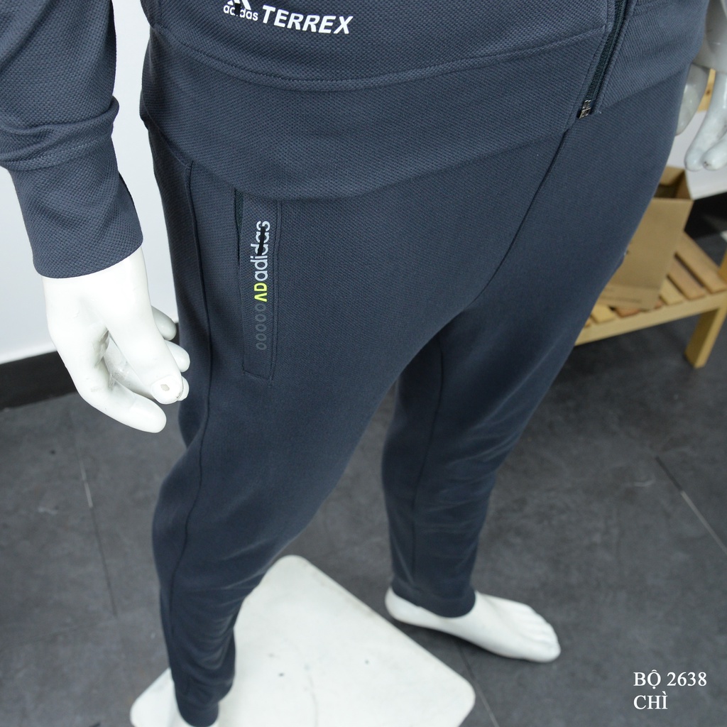 Bộ đồ nam cao cấp kéo khóa Adidas thể thao chất nỉ umi xịn ,bộ nỉ thu đông mã 2638