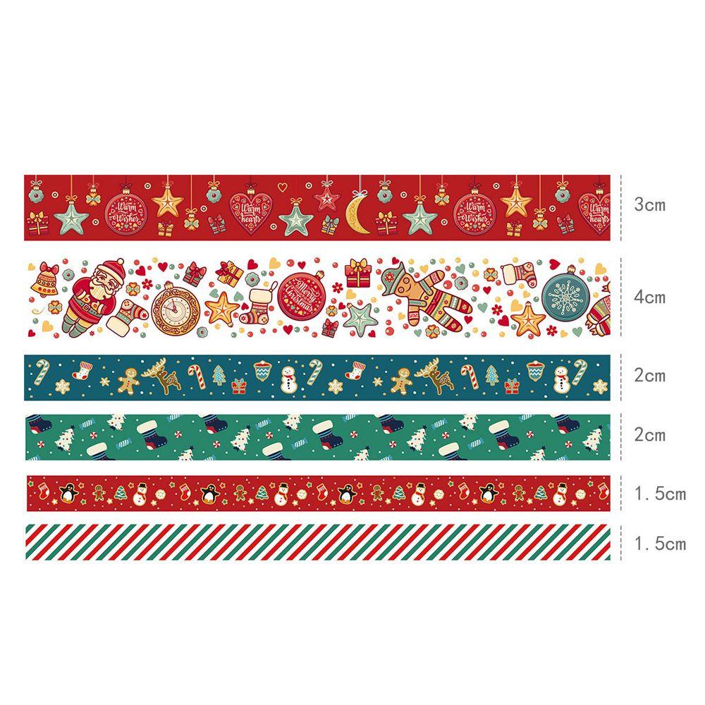 PISTA Set 6 Cuộn Băng Keo Washi Trang Trí Sổ Tay DIY Sáng Tạo