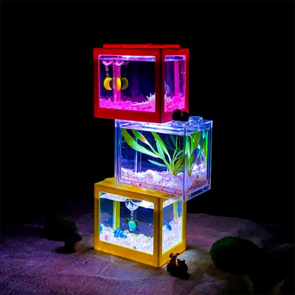 Bể Cá Mini Có Đèn LED Trang Trí Bể Cá