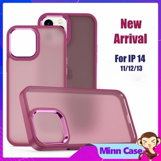 Ốp điện thoại iphone chống sốc nhám mờ cho 14 13 pro max 14plus 12 pro 11 promax nút bấm viền camera kim loại MinnCase