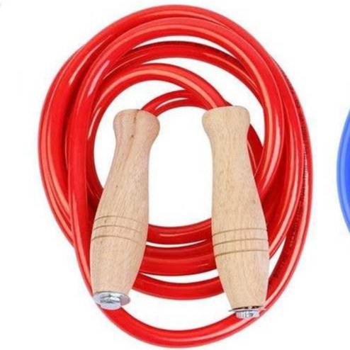 Dây Nhảy Boxing Muay Thái tập thể lực dài 2.6m - 3m, Dây nhảy cao su bản to nặng 400g cán gỗ cao cấp - LYLYSPORTS