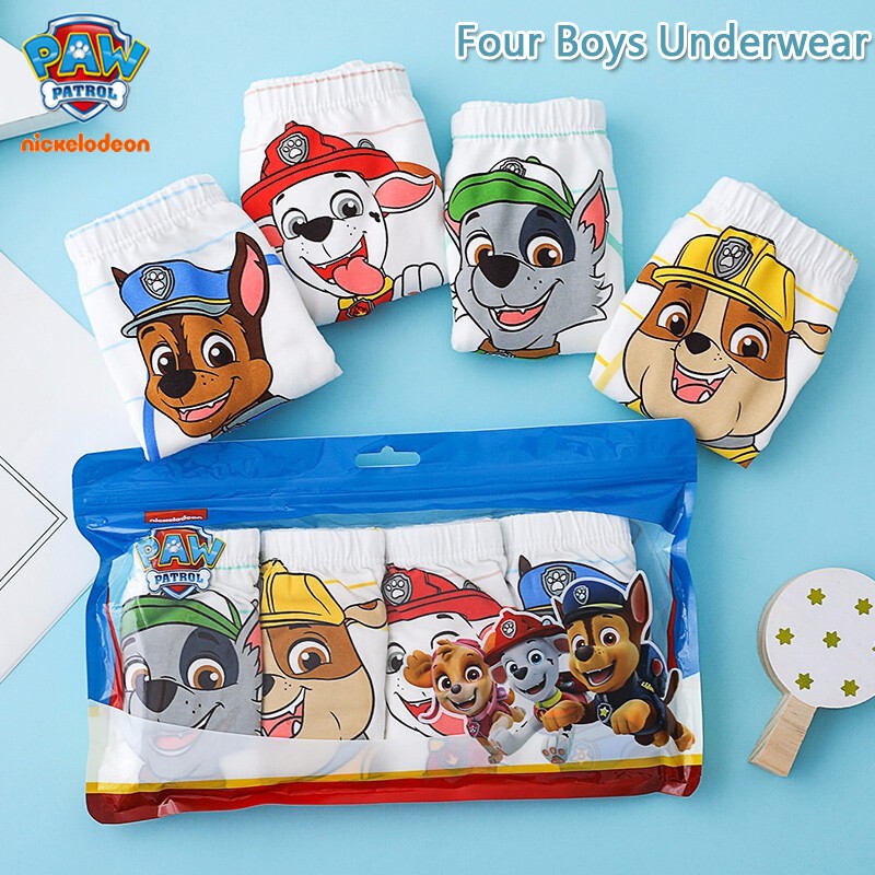 Paw Patrol Quần Lót boxer Chất Liệu cotton In Hoạ Tiết Hoạt Hình Dành Cho Bé Trai