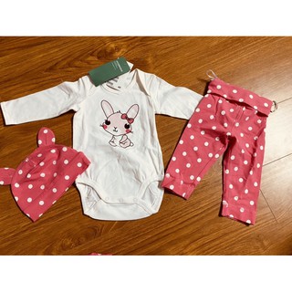 Sale hè set áo+quần+mũ h&m bé gái 3-4 tháng