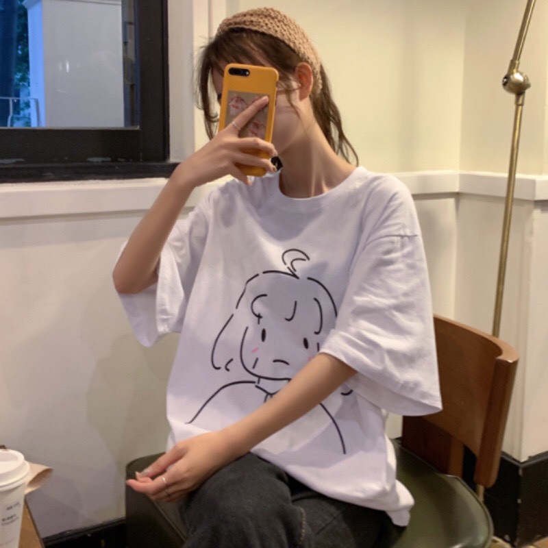 Áo thun tay lỡ KOMBOH phông Unisex nam nữ oversize form rộng ulzzang CÔ BÉ A08