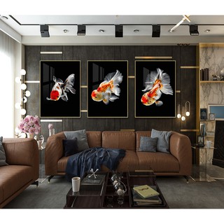 Tranh treo tường VTC Tranh phong thủy cá Betta chất liệu bóng kính hoặc vải canvas ooopic_18768675