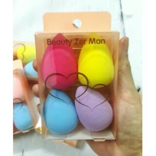 Hộp bông mút giọt nước tán kem nền beauty zer man
