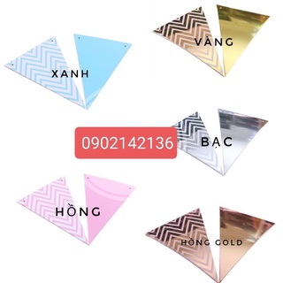 Dây Cờ Tam Giác Ánh Kim
