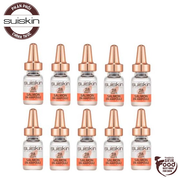 Siêu tinh chất từ tế bào gốc DNA Cá Hồi Hàn Quốc Phục hồi da sau 28 ngày Suiskin Salmon DN Ampoule