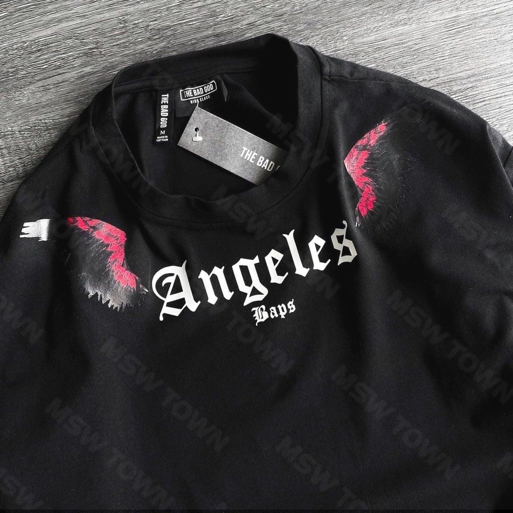 Áo thun tay lỡ Angles Baps Tee, áo T Shirt cotton form rộng in hình nam nữ unisex, MSW Town | BigBuy360 - bigbuy360.vn