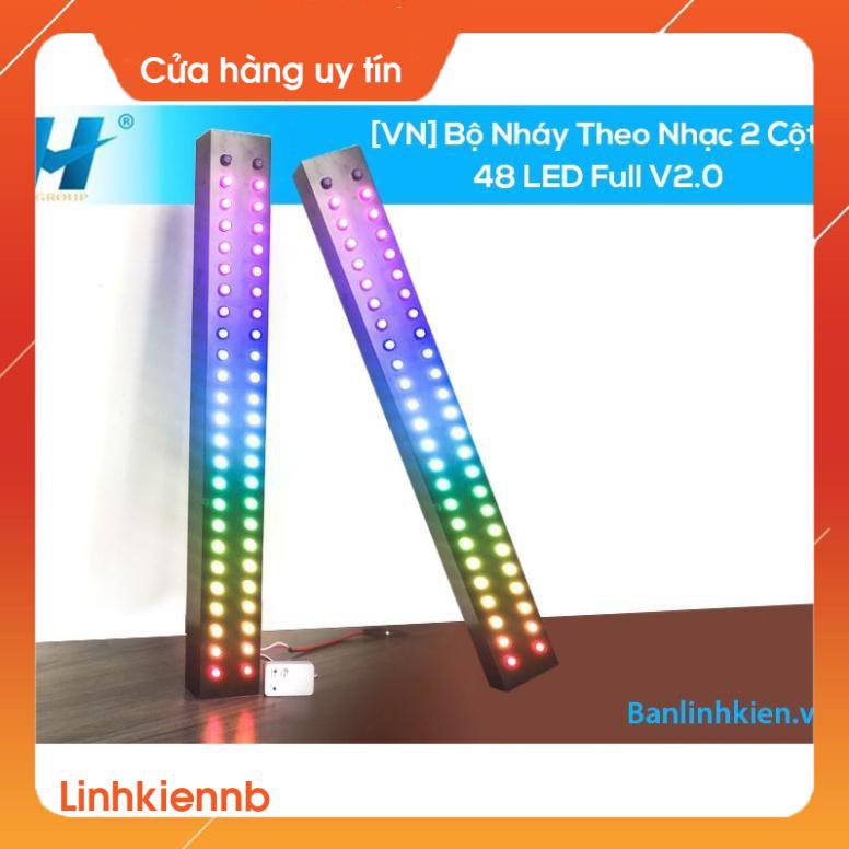 Combo Bộ Nháy Theo Nhạc 2 CỘT  48 LED Full V2.0