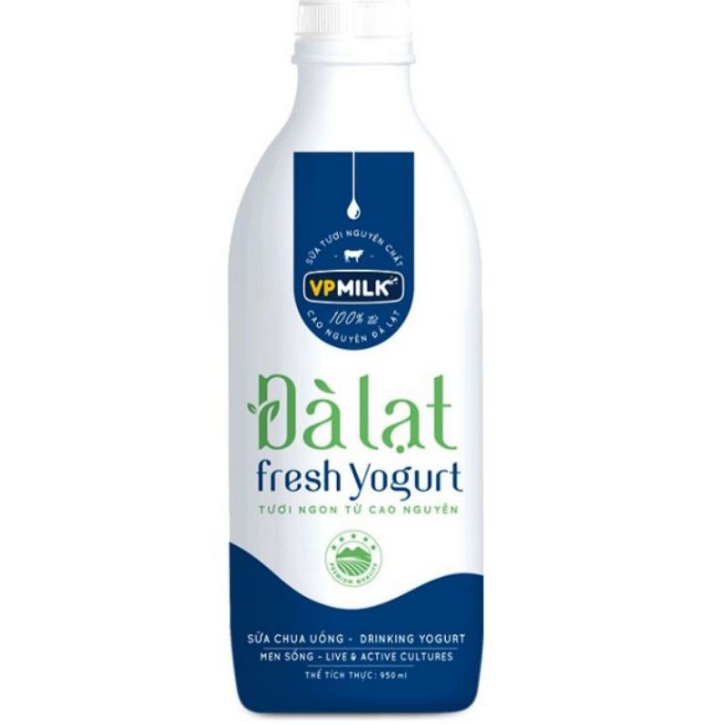 sữa chua uống Đà Lạt Vpmilk 950ml (chai)