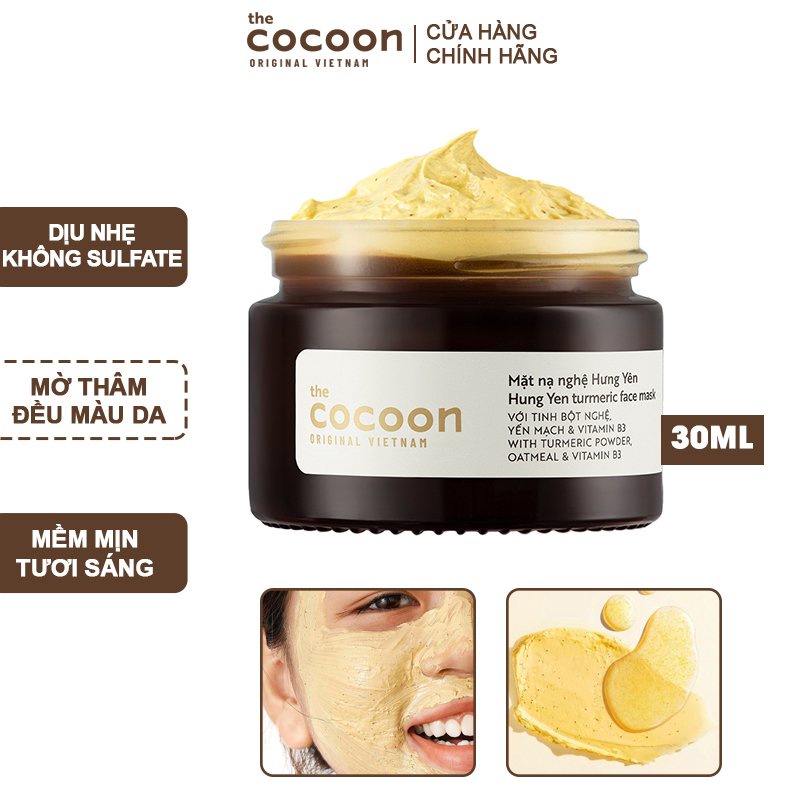 Mặt Nạ Nghệ Hưng Yên Cocoon Turmeric Face Mask 30ml/100ml