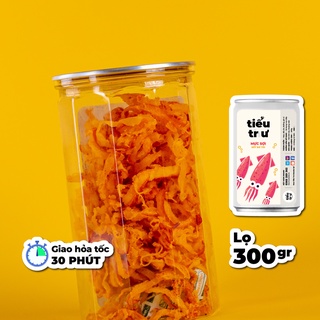 Khô mực sợi sốt bơ tỏi thơm đậm đặc biệt | 300g | Ăn vặt Tiểu Trư Snacks Hà Nội ngon rẻ